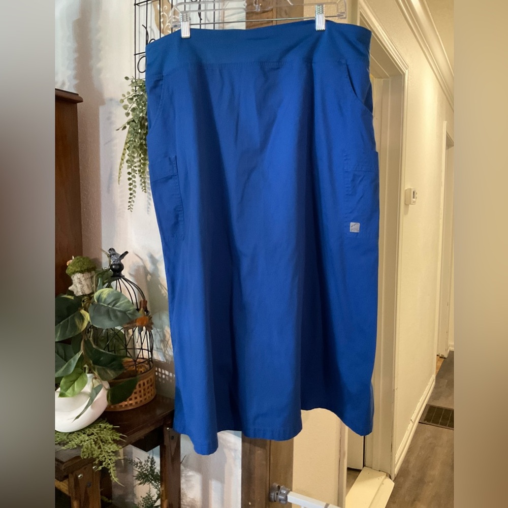 Butter soft Scrub Blue Midi Skirt